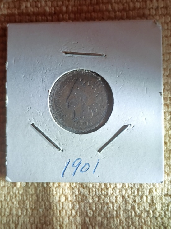 Us Mint Other - 1901 Indian Head Memorial Shield Penny